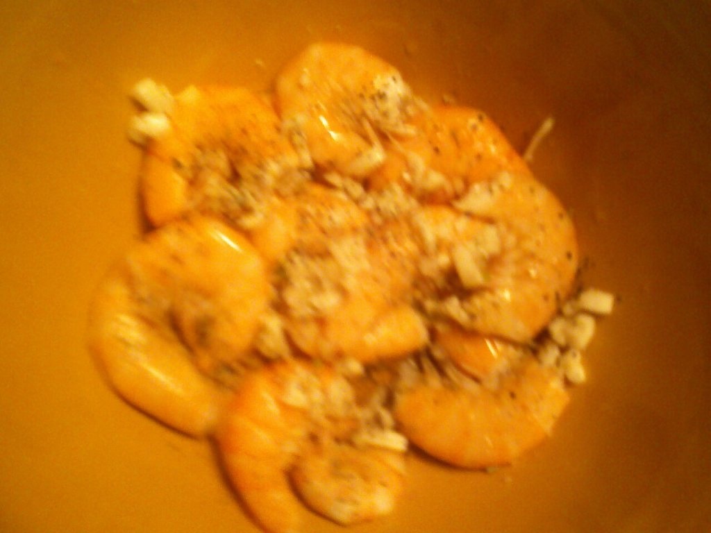 Creveţi cu sos ( şi orez)