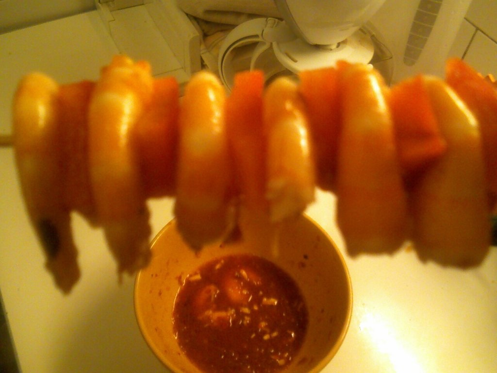 Creveţi cu sos ( şi orez)