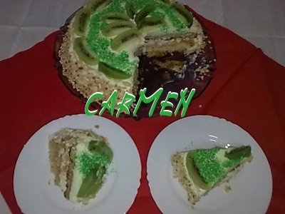Tort kiwi cu crema de lamaie