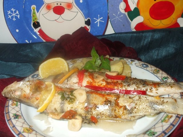 Salau cu fructe la cuptor