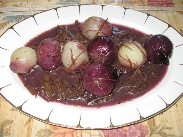 Ceapa fiarta in vin rosu