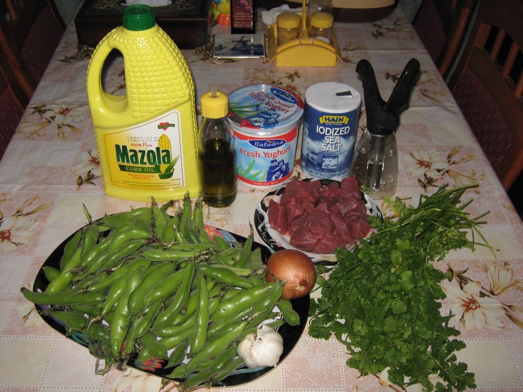 Supa de bob verde cu carne de vita si iaurt-specific tarilor arabe