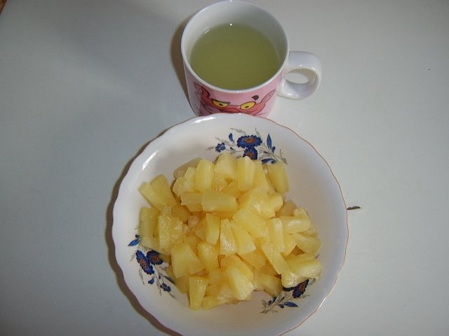 Pui cu ananas si Rizi-bizi