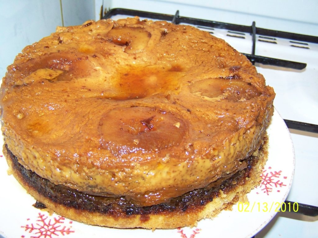 tort cu mere si crema de zahar ars