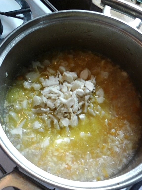 Bors cu ciuperci pleurotus