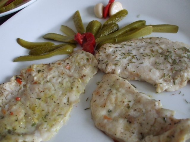 Piept de pui natur la gratar