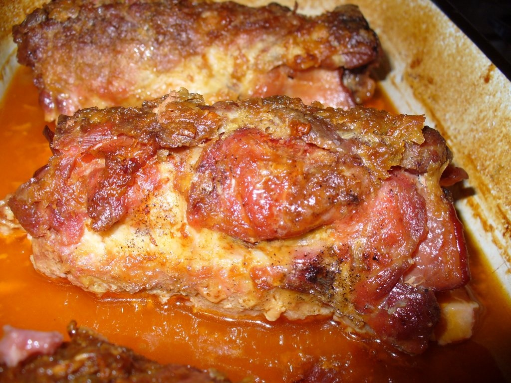 rulada de porc cu carnati afumat