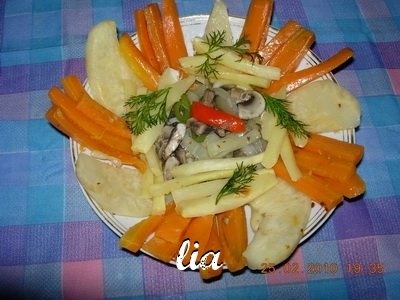 Legume fierte la aburi