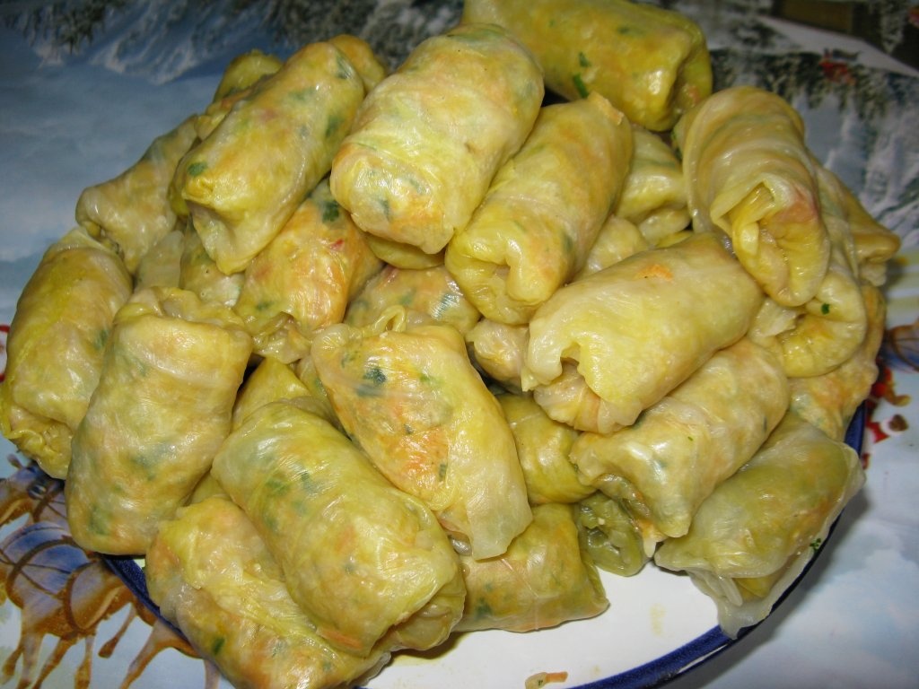 Sarmalute in foi de varza de post