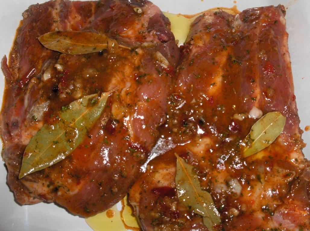 Costita in sos de miere si cartofi gratinati cu bacon