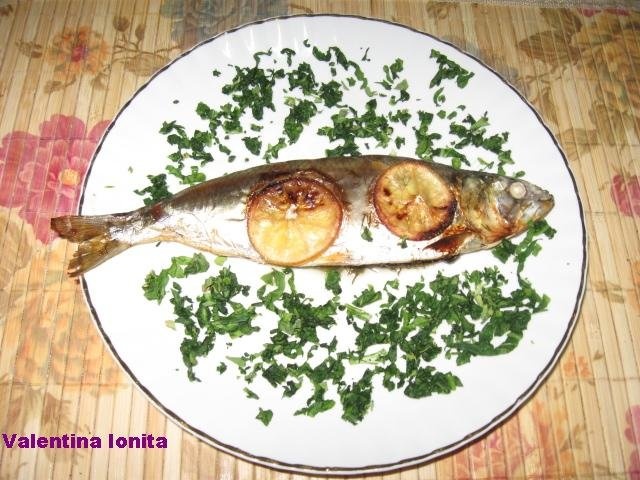 Scrumbie umpluta cu verdeturi-specialitate dobrogeana