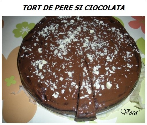 Tort de pere cu ciocolata