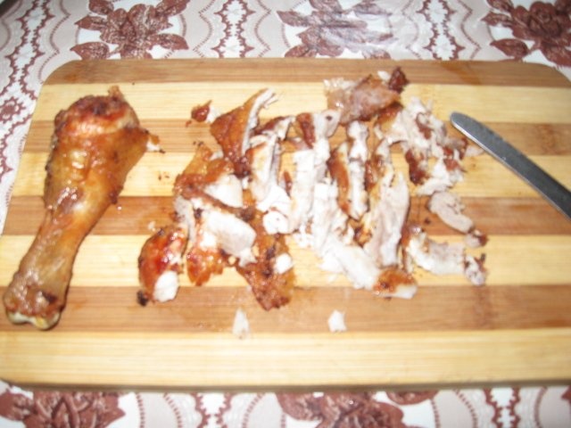 Pulpe de pui in mujdei de usturoi