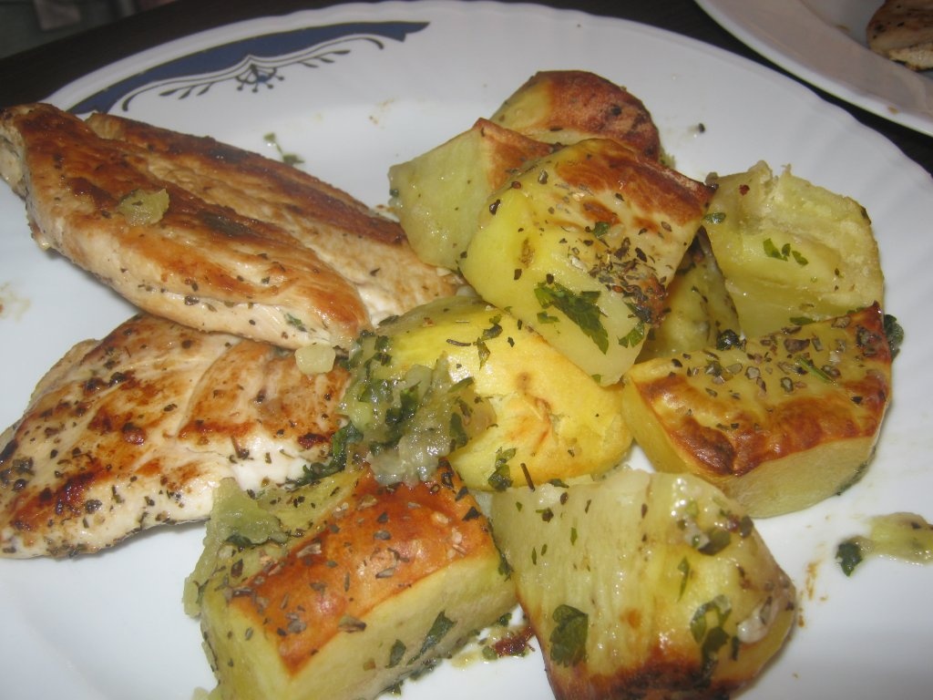 piept de pui cu cartofi copti