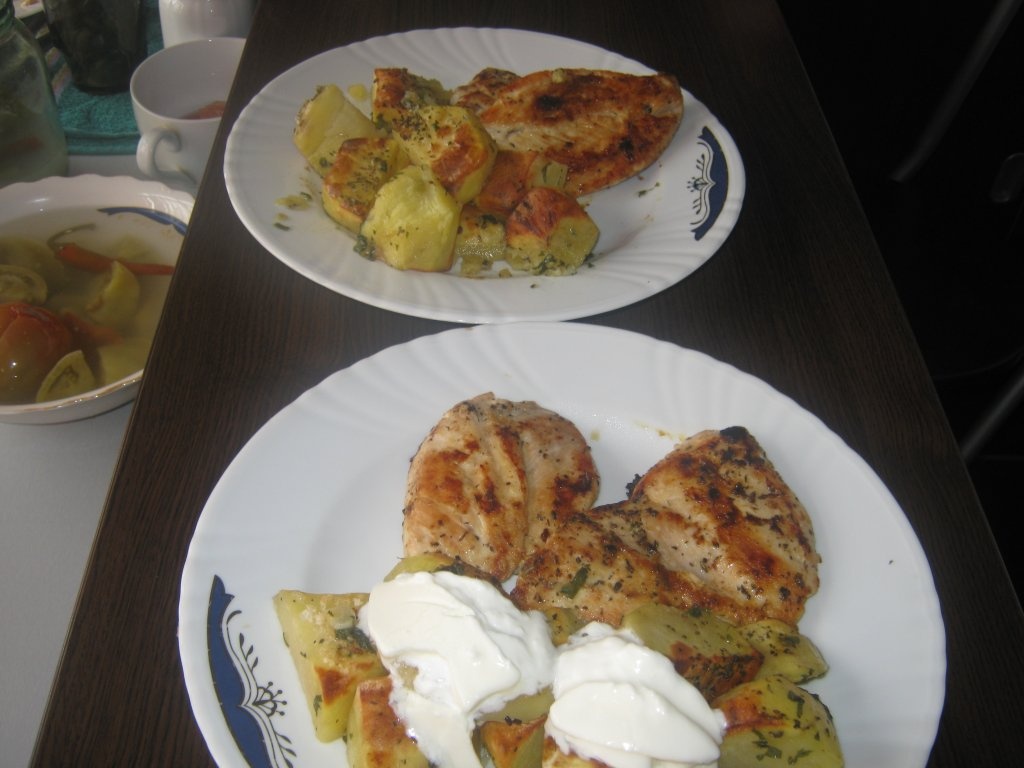 piept de pui cu cartofi copti