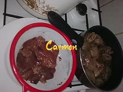 Ficat de curcan la tigaie cu mamaliguta