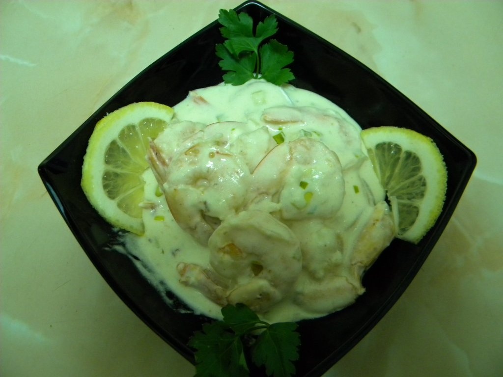 Creveti cu sos se samantana