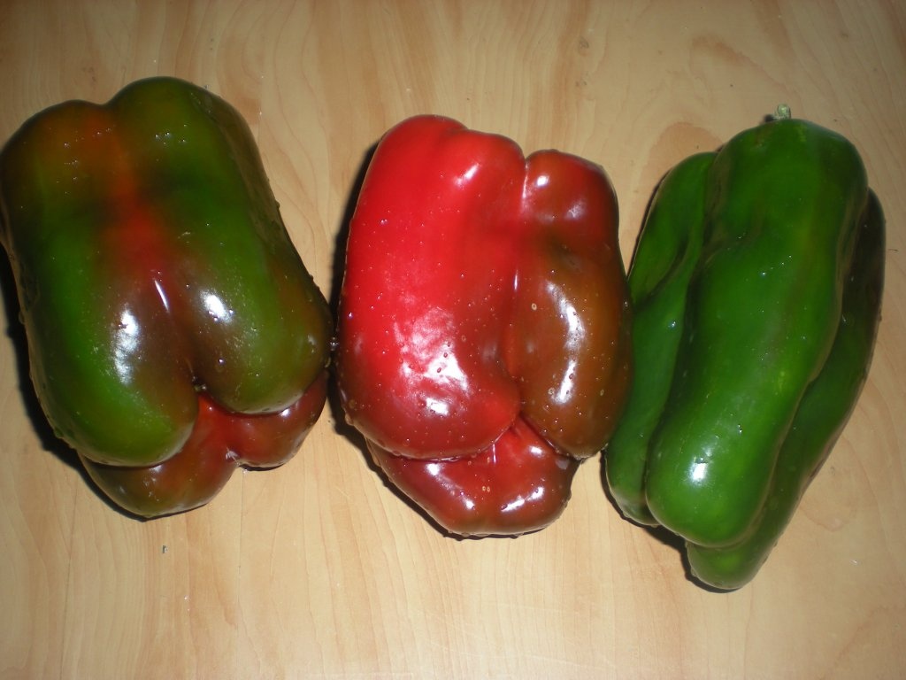 Ardei copti cu sos propriu(Pimientos asados)