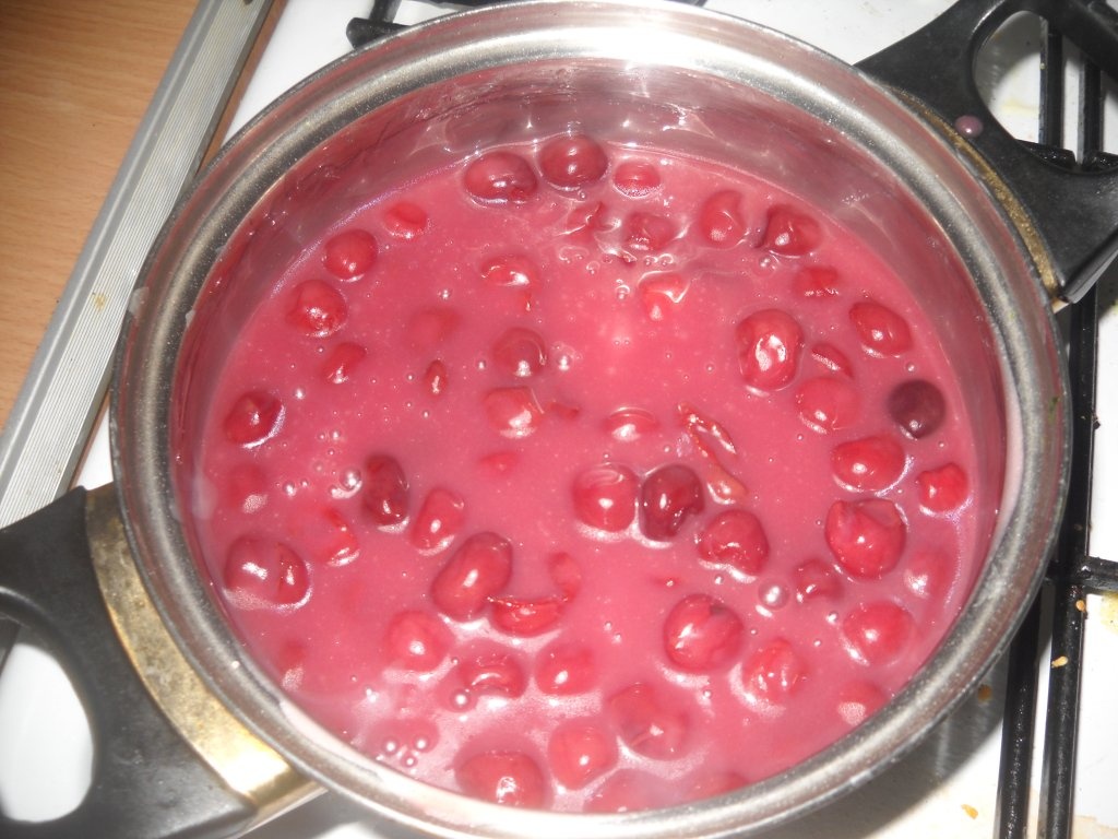 Gratar cu piure de cartofi si sos de visine