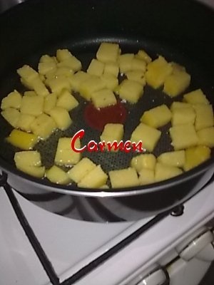 Omleta cu mamaliga prajita