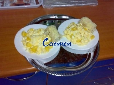 Omleta cu mamaliga prajita