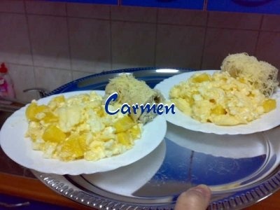 Omleta cu mamaliga prajita