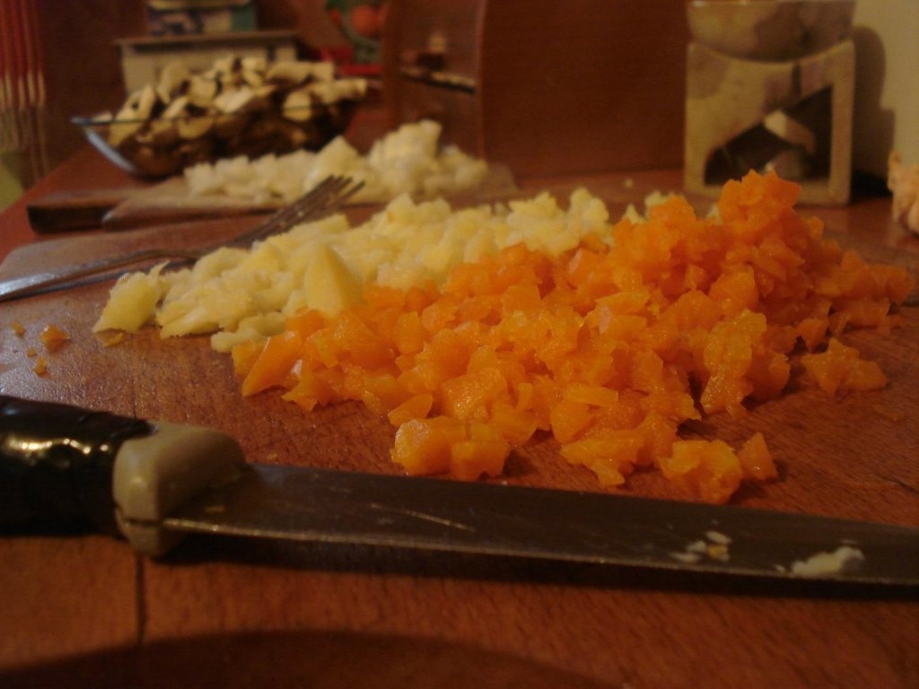 Pilaf cu ciuperci si pui