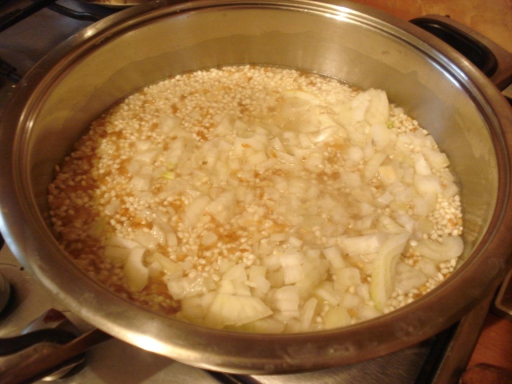 Pilaf cu ciuperci si pui