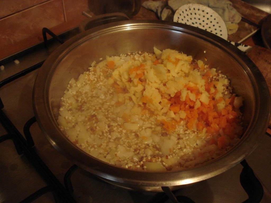 Pilaf cu ciuperci si pui