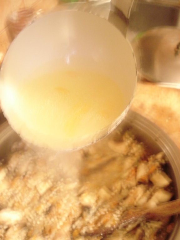 Pilaf cu ciuperci si pui