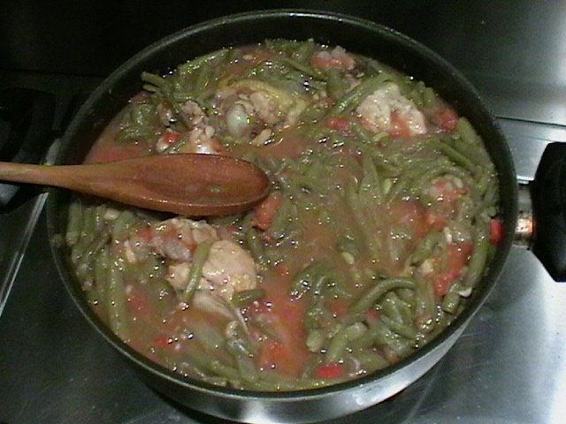 fasole verde cu aripi de pui