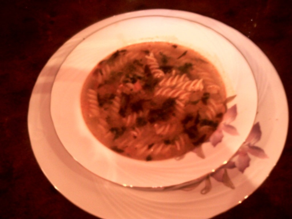 Ciorba de paste cu zeama de varza si tarhon(de post)