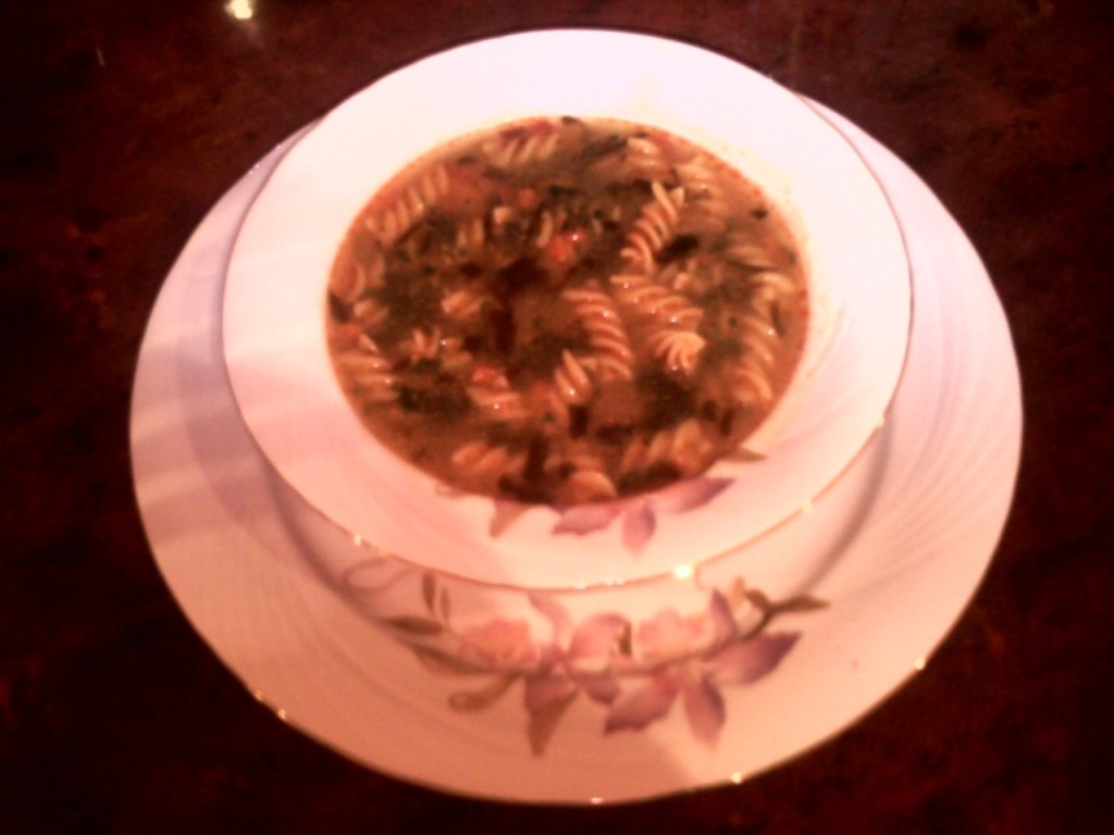 Ciorba de paste cu zeama de varza si tarhon(de post)