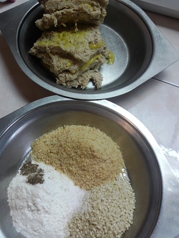 Snitel din soia cu mustar