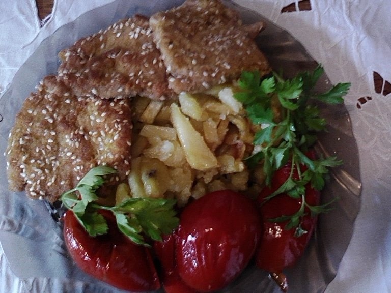 Snitel din soia cu mustar