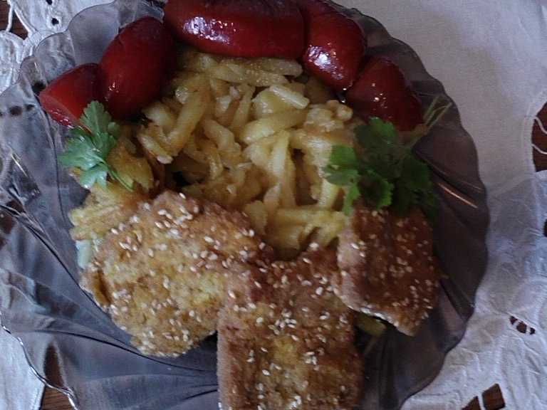 Snitel din soia cu mustar