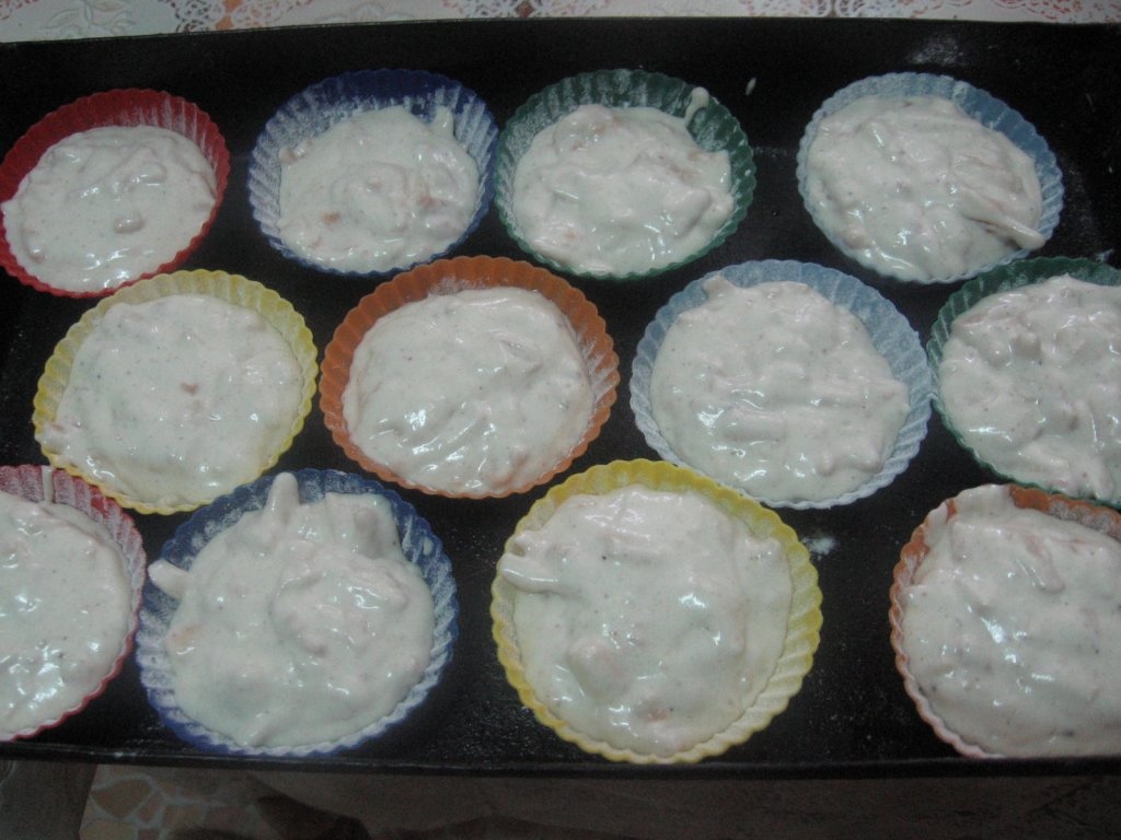 Briose(muffins) cu mere