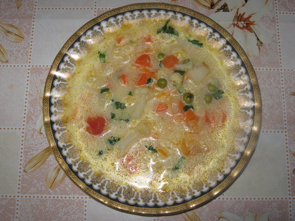 Ciorbita de zarzavat cu smantana