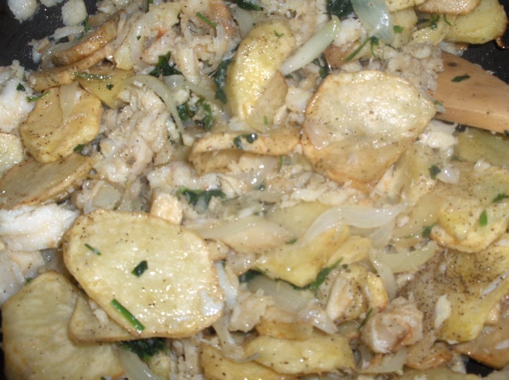 Cod cu smantana la cuptor(Bacalhau com natas-traditional portughez)