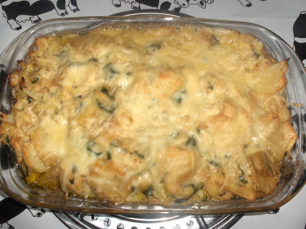 Cod cu smantana la cuptor(Bacalhau com natas-traditional portughez)