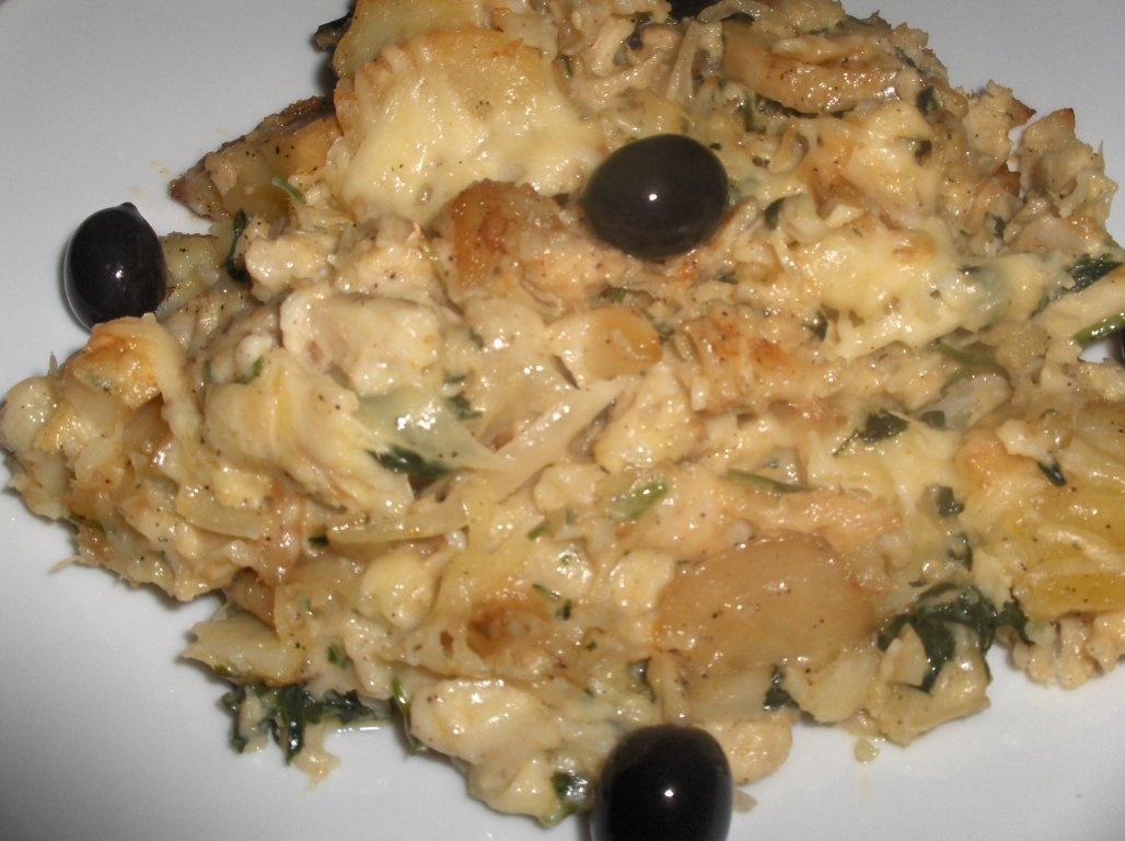 Cod cu smantana la cuptor(Bacalhau com natas-traditional portughez)