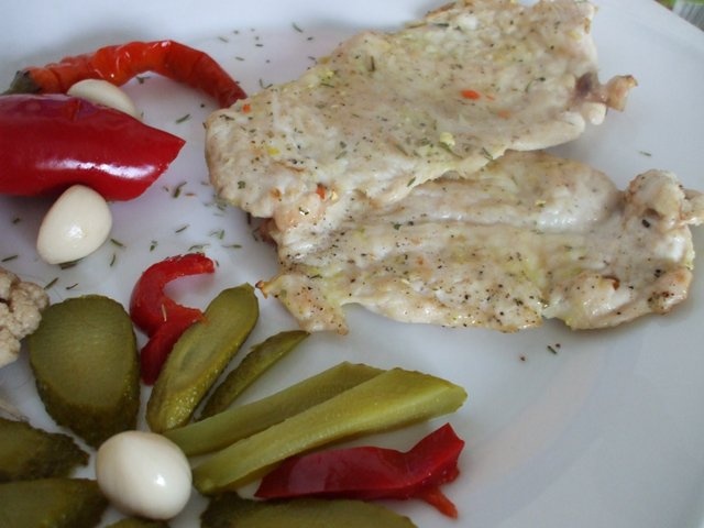 Piept curcan natur pe gratar