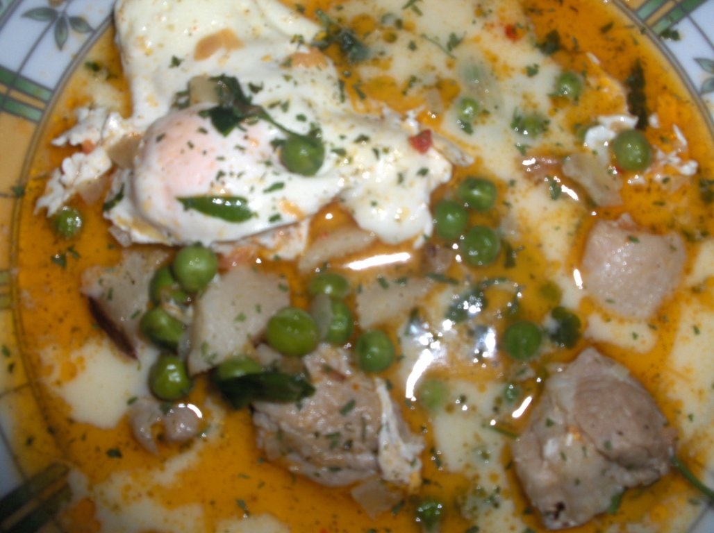 Mazare in vin si bacon cu oua romanesti