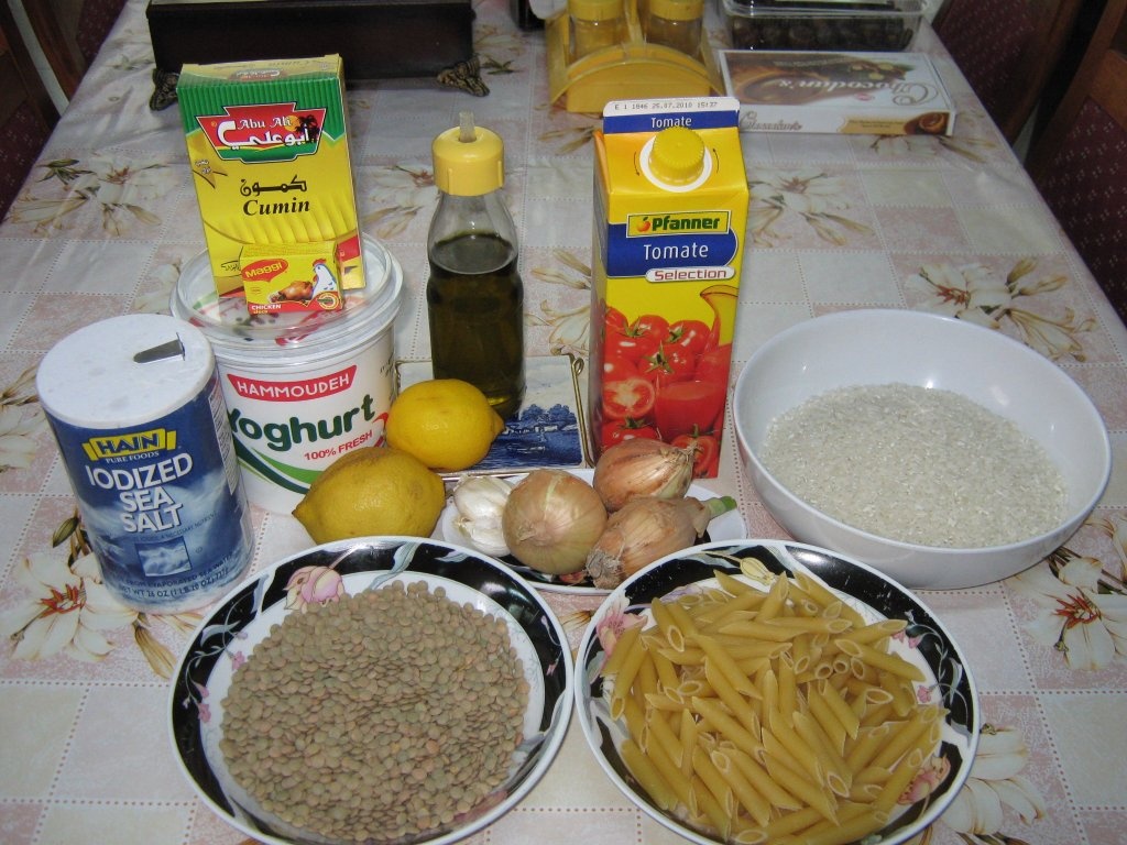 Kusheri-Orez cu linte si macaroane –specific egiptean