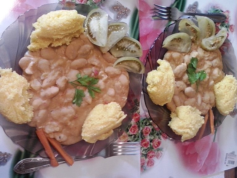 Fasole cu sos de mustar