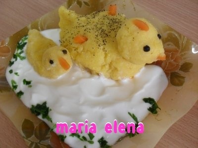 Puisori din mamaliga cu smantana pt copilasi mofturosi