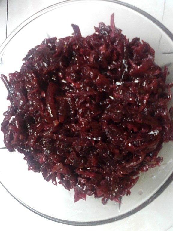 Salata de sfecla cu ciuperci (de post)