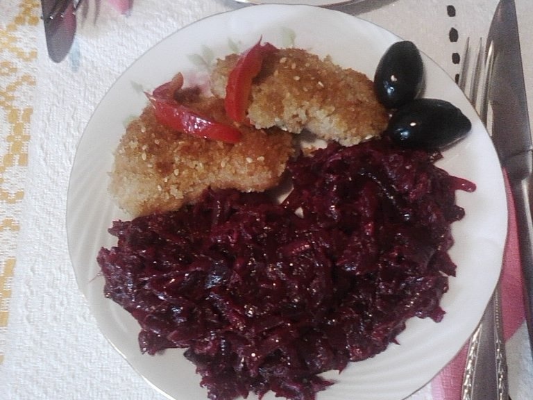 Salata de sfecla cu ciuperci (de post)