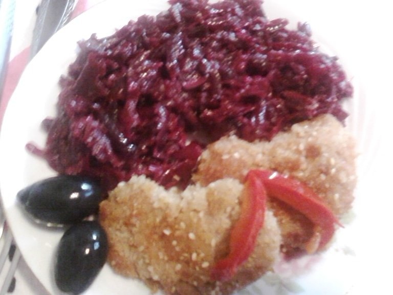 Salata de sfecla cu ciuperci (de post)