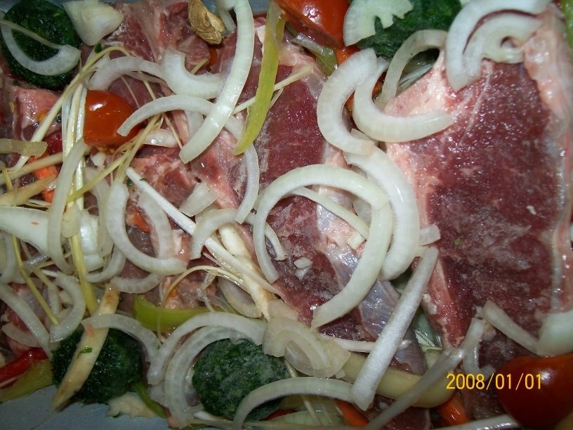 Pulpa de Vita cu legume la cuptor